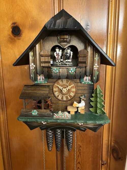 German Black Forest Musical Animated 1 Day Cuckoo Clock - Chalet - Beer Drinker