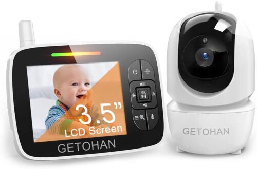 GETOHAN Video Baby Monitor with Camera and Audio Temperature Display, 2 Way Talk