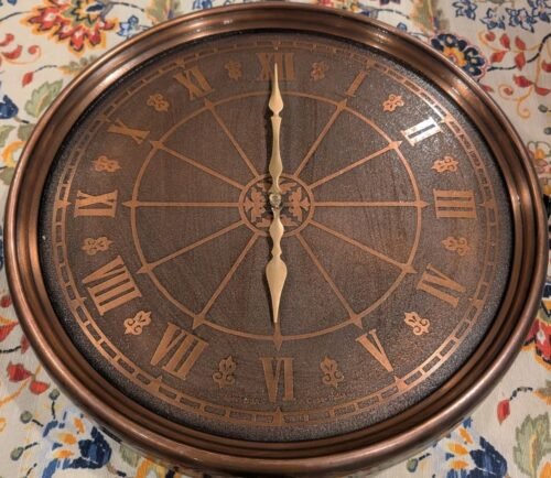 Giant 16" BOMBAY Winthrop Station Clock Double Sided Bronze w/ 2 Movements