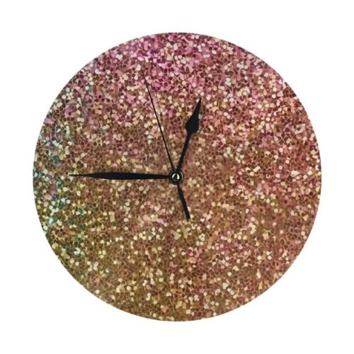 Glitter Wall Clock - 10 Inch Modern Decorative Clock