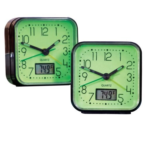 Glow In The Dark Alarm Clocks - 2 Pc