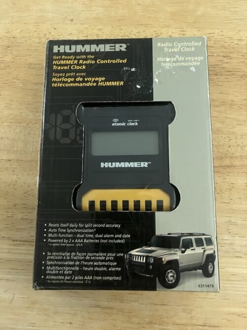 GM Hummer Radio Controlled Travel Clock Atomic Clock Alarm