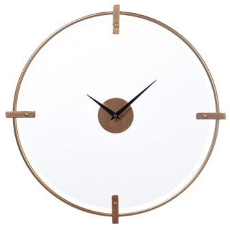 Gold Analog Glass Wall Clock