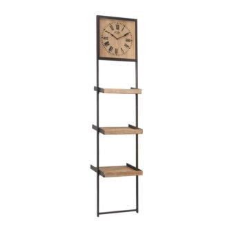 Gold Branch Metal Floral Wall Shelf with Glass Top