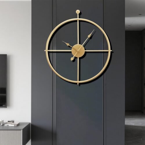 Gold Brass Wall Clock 24 Inch Wall Clocks for Living Room Decor Mordern Decor...