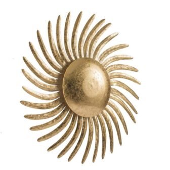 Gold Metal Sunburst Wall Art Decor