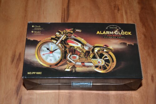 Good Time Alarm Clock Autobike Model PF168C MOTORCYCLE WITH BATTERY