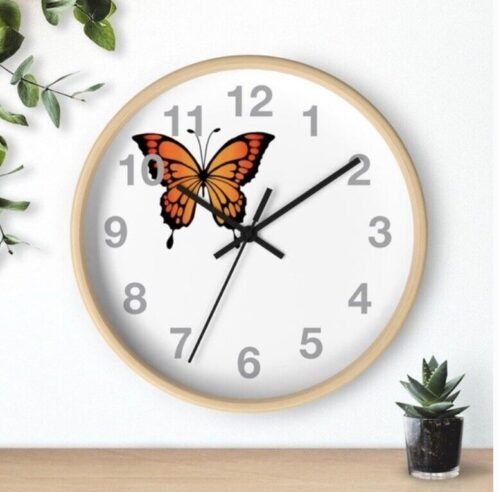 Gorgeous Butterfly Wall Clock Handcrafted by me