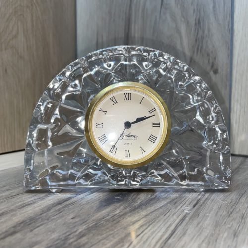Gorham 6200760 Lady Anne Cut Lead Crystal Mantle Quartz Clock Needs New Battery