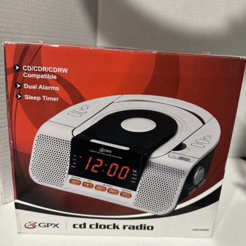 GPX CD Player AM/FM Radio Dual Alarm Clock CRCD3805 NEW See Pictures/Details