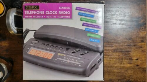 GPX Digital AM/FM RADIO Alarm Clock TELEPHONE DX800 D (Open Box UNUSED)