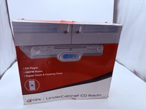 GPX Under Cabinet CD Player AM FM Radio Digital Clock & Alarm KC318S