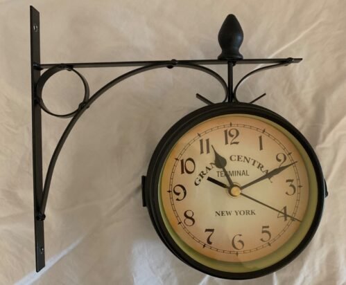 Grand Central Terminal New York Hanging Bracket 2 Sided Station Clock