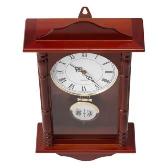 Grandfather Clock 18 in. Classic Vintage Pendulum Clock Pine Wood & MDF...