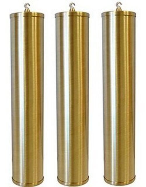 Grandfather Clock Weight Shells Set of 3 Brushed Brass Howard Miller 60 x 245 mm