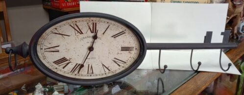 GRAND HOTEL de PARIS Since 1912 Wall Clock w/ 3 Hooks