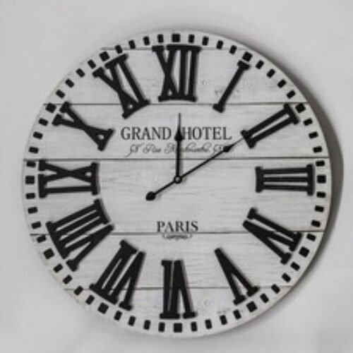 Grand Hotel Paris With Roman Numerals Wall Clock