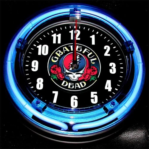 GRATEFUL DEAD LOGO - 11" Blue Neon Wall Clock