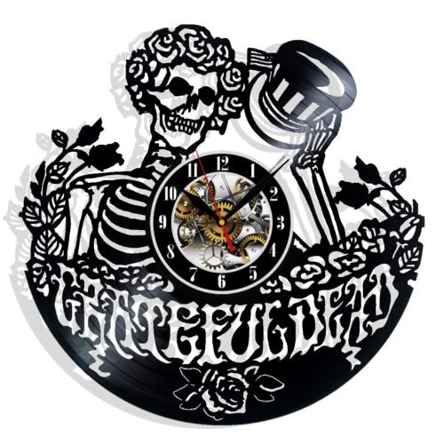 Grateful Dead Vinyl Wall Clock - Retro Decor - Unique Home Accent
