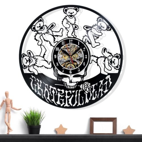Grateful Dead Vinyl Wall Clock - Retro Decor - Unique Home Accent