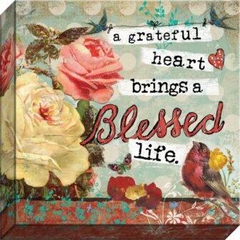 Grateful Heart "A Grateful Heart" By Carpentree Canvas
