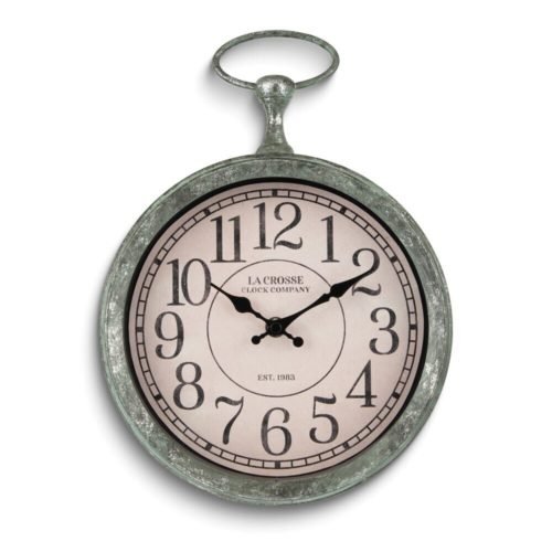 Green Metallic Verdigris Pocket Watch Wall Clock