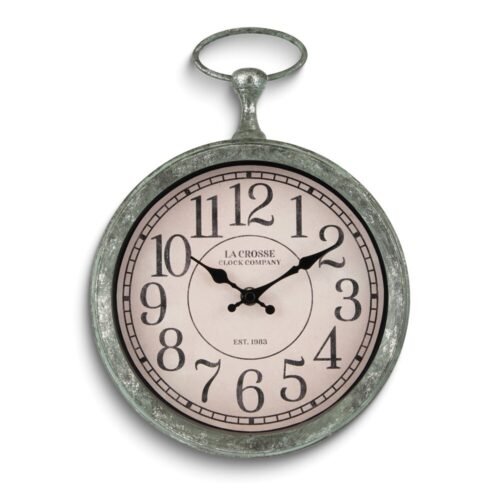 Green Metallic Verdigris Pocket Watch Wall Clock