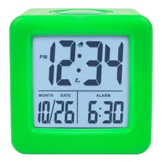 Green Soft Cube LCD Alarm Clock with Smart Light photo Green Soft Cube LCD Alarm Clock with Smart Light featured image
