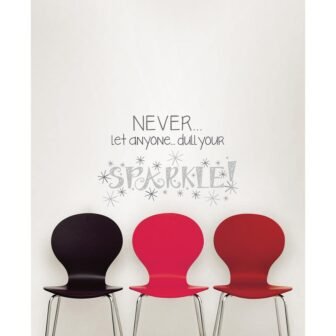 Grey Dull Your Sparkle Quote Wall Applique