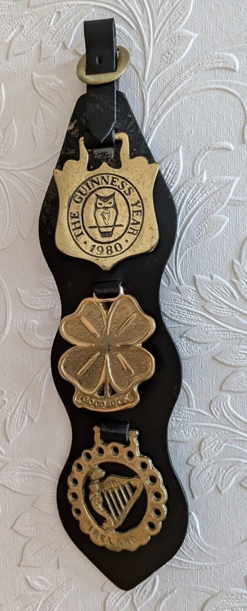 Guinness Old Gold Lustre Antique Irish Horse Solid Brass Beer Vintage Ireland UK