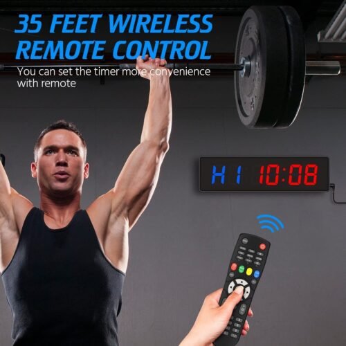 GYM Crossfit Timer Fitness Timer Training Timer Countdown/Up Wall Clock & Remote