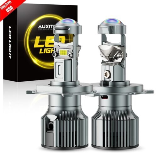 H4 9003 Bi-LED Projector Lens 100W 50000LM High Low Headlight Kit Retrofit LHD