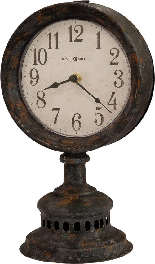 Hagerman Oversized Wall Clock II 549-693 – 14-Inch Diameter, Wrought Iron, Charc