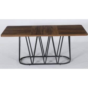 Halseey Rectangular Rustic Brown Wood 70.9 in. Trestle Dining Table Seats 8...