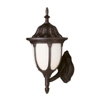 Hamilton 13 in. 1-Light Rust Coach Outdoor Wall Light Fixture with White...