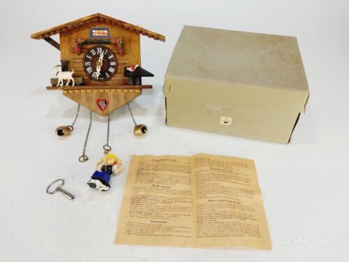 Hammut Kammerer Black Forest Girl on Swing Novelty Cuckoo Clock Wall Hanging