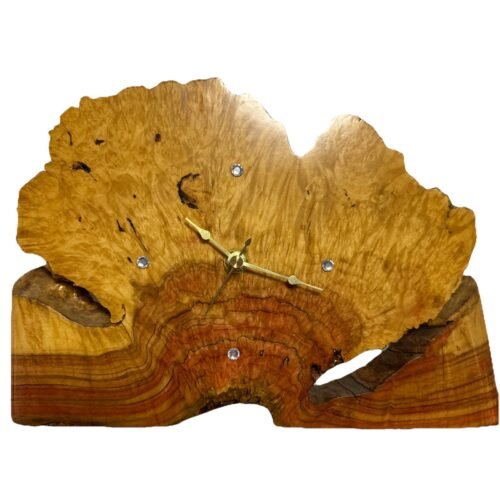 Handcrafted Wood Slice Clock Unique Tabletop Desk Clock Rustic Decor