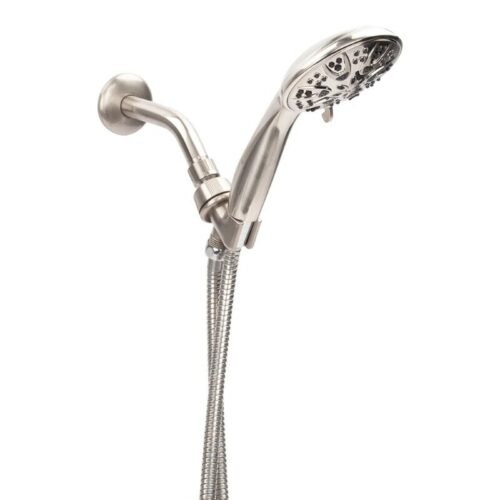 Handheld Showerhead 5 Spray Settings Satin Nickel Sturdy Shop House Hotel New