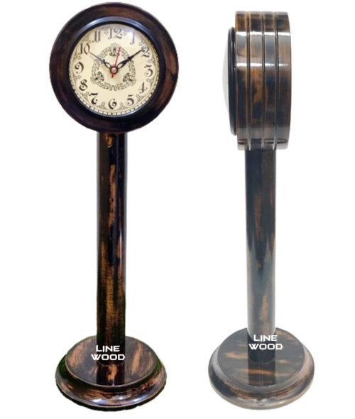 Handmade Antique Wooden Table Top Clock Desk Clock Nautical Style Home & Office