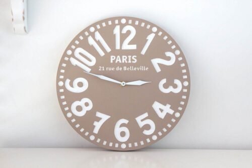 Handmade Faux Vintage Wooden Clock "Paris." Free Shipping.