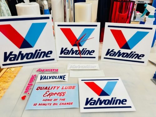 Handmade Valvoline Sign - 4 Size Options-FREE Shipping-Also Available As A Clock