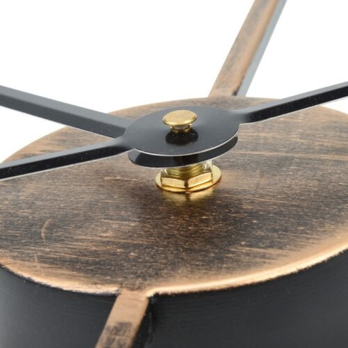 Handmade Wrought Iron Painted Large Wall Clock (golden 60cm) (battery Not Includ