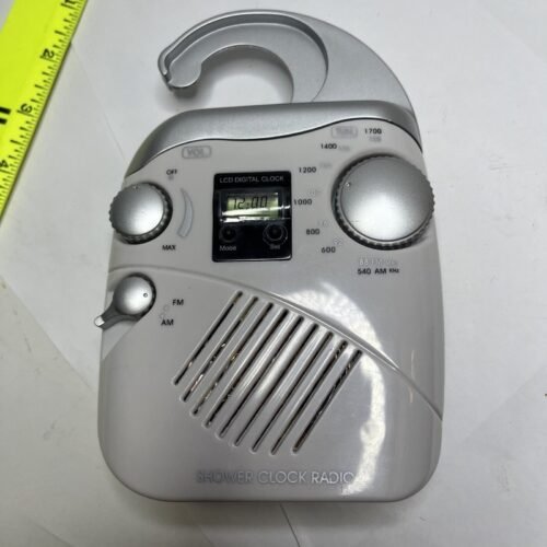 Hanging AM/FM Shower Clock Radio Waterproof