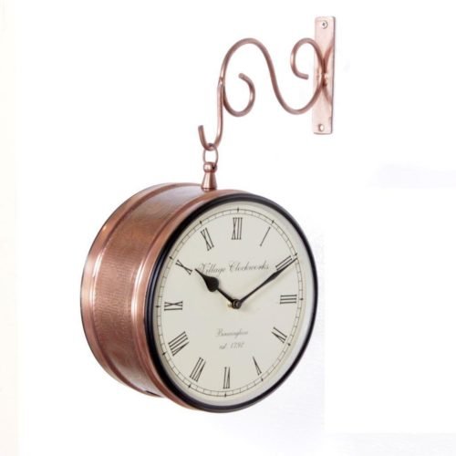 Hanging Double Sided Clock On Bracket Dodge City Station Train Steam UASC16-6