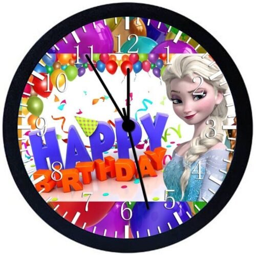 Happy Birthday Frozen Wall Clock 12" Personalized option adding names E300