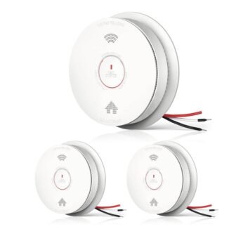 Hardwired Connected Smoke and Carbon Monoxide Detector with 2 AA Batteries Back...