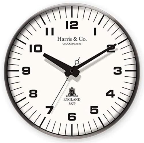 HARRIS & CO. CLOCKMASTERS ( 14 Inch Premium Luxury Metal Wall Clock with Glass a