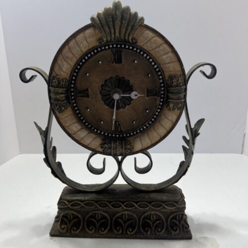 Heavy Wrought Iron Mantel Clock