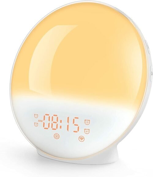 Heimvision Digital Sunrise Alarm Clock Wake up Light Sleep Aid Works With Alexa