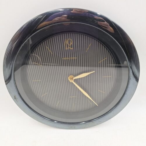 Heirloom Brand Quartz 11.75” Round Wall Clock Black Gold